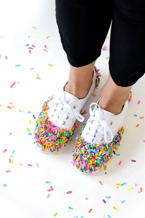 fake confettis shoes|DIY Confetti Shoes .